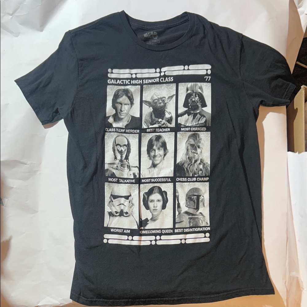 Star Wars Galactic High Senior Class ‘77 Black Graphic T-Shirt